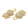 Brass Micro Pave Cubic Zirconia Pendants KK-M249-06G-2