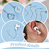 Silicone & Brass Earphone Chains HJEW-OC00027-4