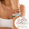 10Pcs 10 Styles Christmas Theme Handmade Polymer Clay Heishi & CCB & Acrylic Beads Stretch Bracelets for Women WG289FB-11-1
