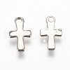 Tarnish Resistant 201 Stainless Steel Tiny Cross Charms STAS-I093-01P-2