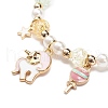 Colorful Alloy Enamel Cute Charms Bracelet BJEW-JB08661-04-4