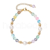 Synthetic Moonstone Round Beaded Bracelets for Women BJEW-JB11915-01-2
