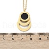 304 Stainless Steel Roman Numeral 3 Ring Pendant Necklaces NJEW-V001-06G-01-2