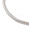 Tarnish Resistant 304 Stainless Steel Round Snake Chain Bracelets with Clasps BJEW-F472-01P-03-2
