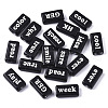 Opaque Acrylic Spray Painted Beads X-MACR-N008-23B-1