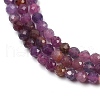 Natural Red Corundum/Ruby and Sapphire Beads Strands G-M390-05-7