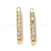 Ion Plating(IP) 304 Stainless Steel Crystal Rhinestone Connector Charms STAS-S131-08G-1