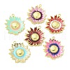 Rack Plating Brass Enamel Pendants KK-L224-047G-1