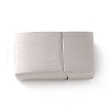 Tarnish Resistant 304 Stainless Steel Rectangle Magnetic Clasps with Glue-in Ends STAS-E089-42P-A-1