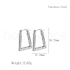 Stylish Stainless Steel Bamboo Hoop Earrings FW8059-1-2