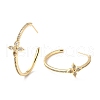 Cubic Zirconia Open Hoop Earrings for Girl Women X-ZIRC-Z018-25G-2