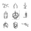 90Pcs 9 Style Tibetan Style Alloy Pendants TIBEP-SZ0001-13-2