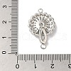 Rack Plating Brass Micro Pave Clear Cubic Zirconia Fold Over Clasps KK-A222-14P-3