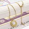 Shell Pearl Pendant Necklace with Ion Plating(IP) 304 Stainless Steel Chains NJEW-K255-19G-2