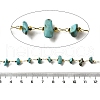 Handmade Synthetic Turquoise Chip Beaded Chains CHC-F020-10G-05-2