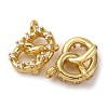 Brass Micro Pave Cubic Zirconia Pendants KK-P308-07G-2