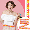 10M Ethnic Style Polyester Tassel Lace Ribbon OCOR-WH0078-274B-6