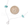Synthetic Turquoise Chip Beads Necklace Making with 304 Stainless Steel Jump Rings and Nylon Thread NJEW-JN05215-01-4