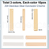 SUNNYCLUE 30Pcs 3 Colors 304 Stainless Steel Connector Charms STAS-SC0008-80-2