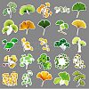 50Pcs Ginkgo Leaf PVC Sticker PW-WG26859-01-5