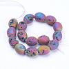 Electroplated Natural Druzy Geode Agate Bead Strands G-P250-10x12mm-01-2
