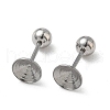 304 Stainless Steel Stud Earring Findings STAS-U056-04C-P-1