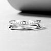 S925 Sterling Silver Double Layer Rings CM3157-1
