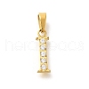 Ion Plating(IP) 304 Stainless Steel Micro Pave Cubic Zirconia Pendants STAS-H228-02G-01-1