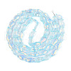 Transparency Electroplate Glass Beads Strands GLAA-T023-40A-03-2