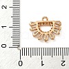 Brass Micro Pave Clear Cubic Zirconia Pendants ZIRC-U003-01G-07-3