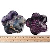 Natural Fluorite Carved Flower Figurines Statues for Home Desktop Decoration  DJEW-A016-02-3