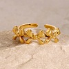 304 Stainless Steel Open Cuff Rings RJEW-C124-01G-1