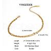 Elegant Stainless Steel Double-Strand Cable Chain Anklets HM7489-4-2