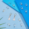 20 Pair 2 Color 304 Stainless Steel Leverback Earring Findings EJEW-AB00047-4