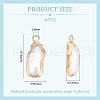 BENECREAT 6Pcs Long-Lasting Plated Natural Keshi Pearl Brass Pendants FIND-BC0005-70A-2