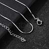 1.2MM 304 Stainless Steel Snake Chain Necklaces for Women Men STAS-V011-04B-P-1