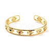 Evil Eye Hollow Carved Cuff Bangle BJEW-D448-03G-RS-2