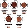SUPERFINDINGS 30Pcs 5 Style Wooden Pendant Cabochon Settings WOOD-FH0001-95-4