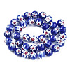 Handmade Millefiori Glass Beads Strands LK-T001-10E-2