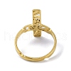 304 Stainless Steel Adjustable Finger Rings. Hollow Cross RJEW-C074-04G-4