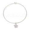 Brass with ABS Imitation Pearl Charm Necklace BJEW-Q350-05B-P-1