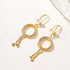 Elegant and Stylish Brass Flat Round Tassel Hoop Earrings IA0853-2