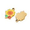 304 Stainless Steel Enamel Pendants STAS-R168-17G-2