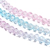 Transparent Painted Glass Beads Strands X1-DGLA-A034-T3mm-A22-4