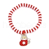 Elegant Christmas Handmade Polymer Clay Heishi Beaded Stretch Bracelets MV9996-22-1