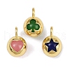 Natural Dyed Agate Pendants KK-A257-20G-1