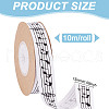 GOMAKERER 1 Roll Printed Cotton Ribbons OCOR-GO0001-07-2