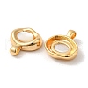 Brass Pave Shell Pendants KK-M270-46G-2