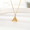 Elegant Stainless Steel Triangle Pendant Necklace for Women's Daily Wear YJ9292-1-1