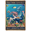 Vintage Metal Tin Sign AJEW-WH0189-140-1